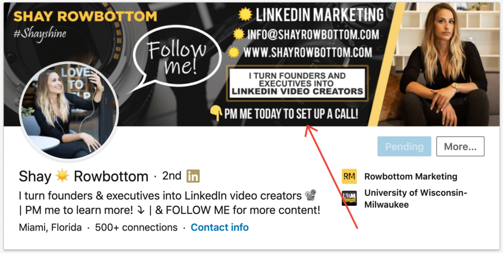 LinkedIn cover example